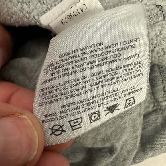 Converse All Star Men Grey Jogger Pants Drawstring Medium Black Graphic Print - Picture 8 of 8